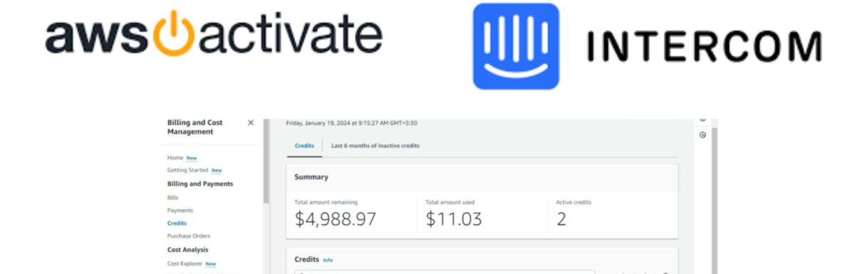 AWS Activate credit with Intercom